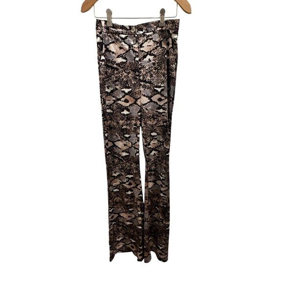 π 2/$30 π Snake Print Womens Bell Bottom Pants - Milk & Honey Brand Size S - Picture 8 of 8